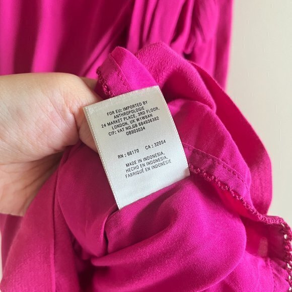 NEW Anthropologie‎ Maeve Pink Resort Wrap Dress - Picture 11 of 12
